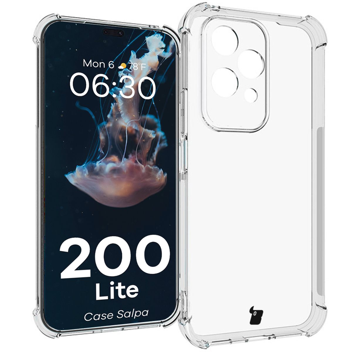 Transparent Bizon Case Salpa for Honor 200 Lite