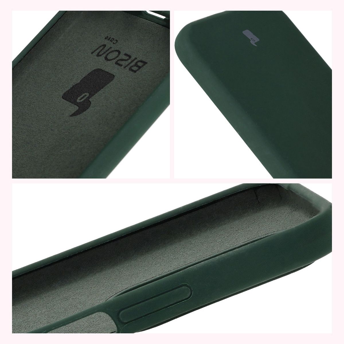 Bizon Soft Case structure: integrated covers, raised edges, and microfiber lining