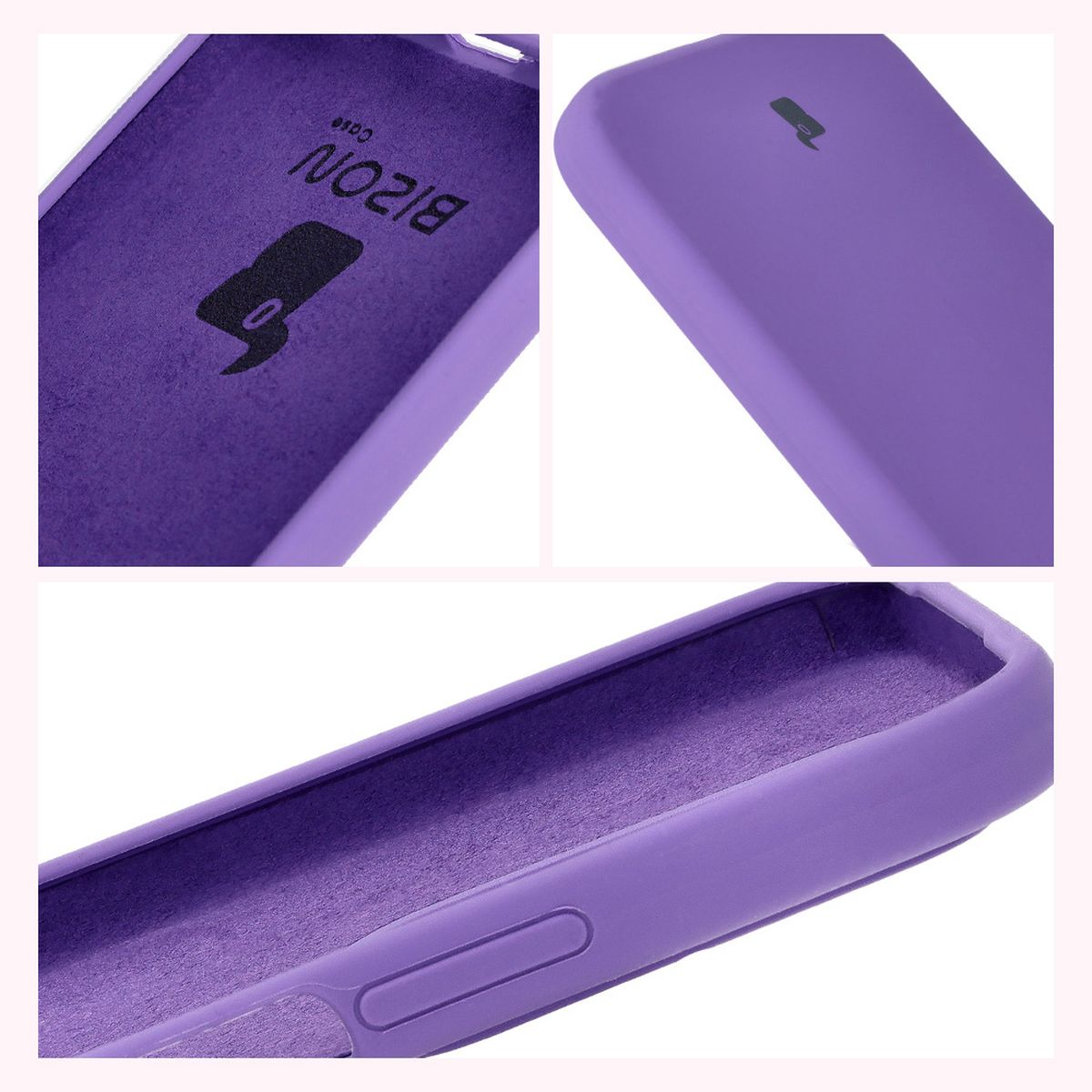Bizon Soft Case structure: integrated covers, raised edges, and microfiber lining