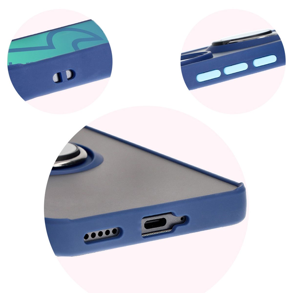 Precise cutouts, integrated covers, and lanyard cutout in Bizon Case Hybrid Ring