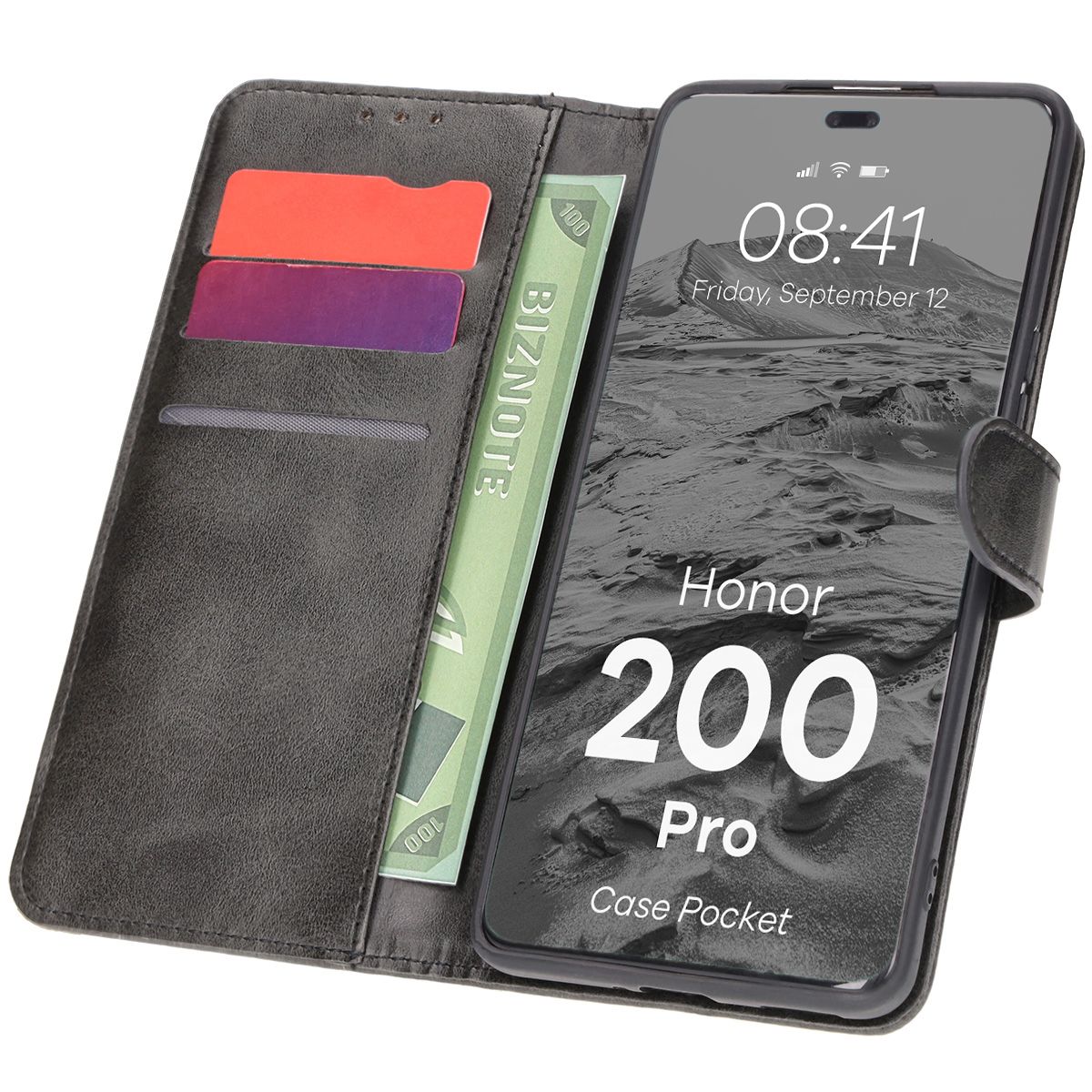 Bizon Case Pocket Folio for Honor 200 Pro