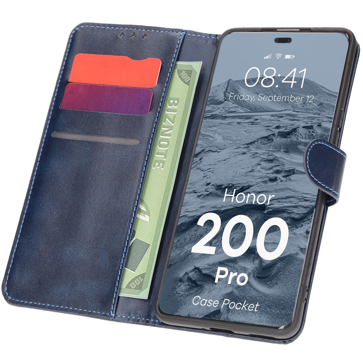 Bizon Case Pocket Flip Case for Honor 200 Pro