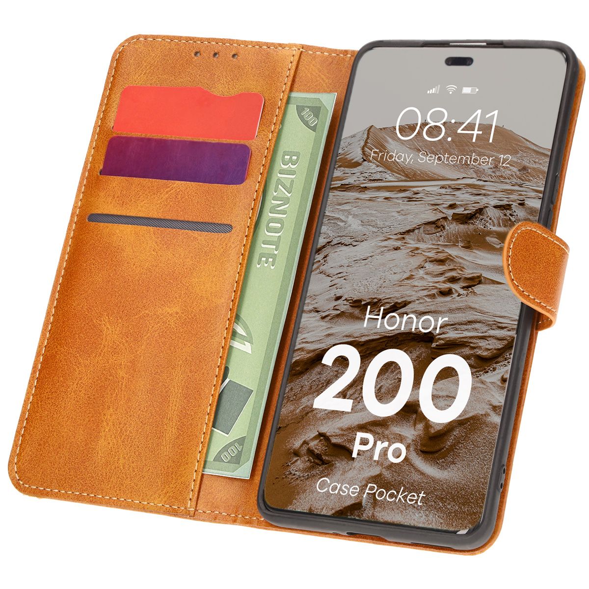 Bizon Case Pocket Flip Case for Honor 200 Pro