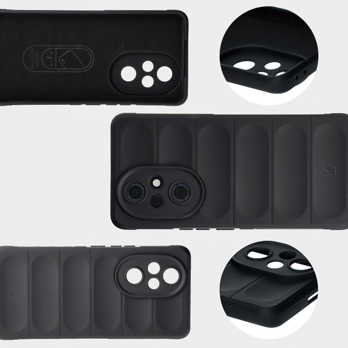 Mikrofaserpolsterung, Vertiefungen auf der Rückseite und verstärkte Ecken im Bizon Case Tur