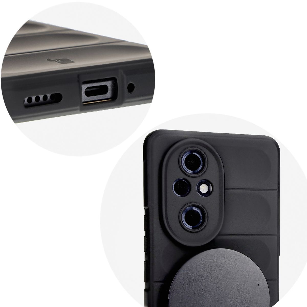 Präzise Ausschnitte und Kompatibilität mit kabellosem Laden im Bizon Case Tur