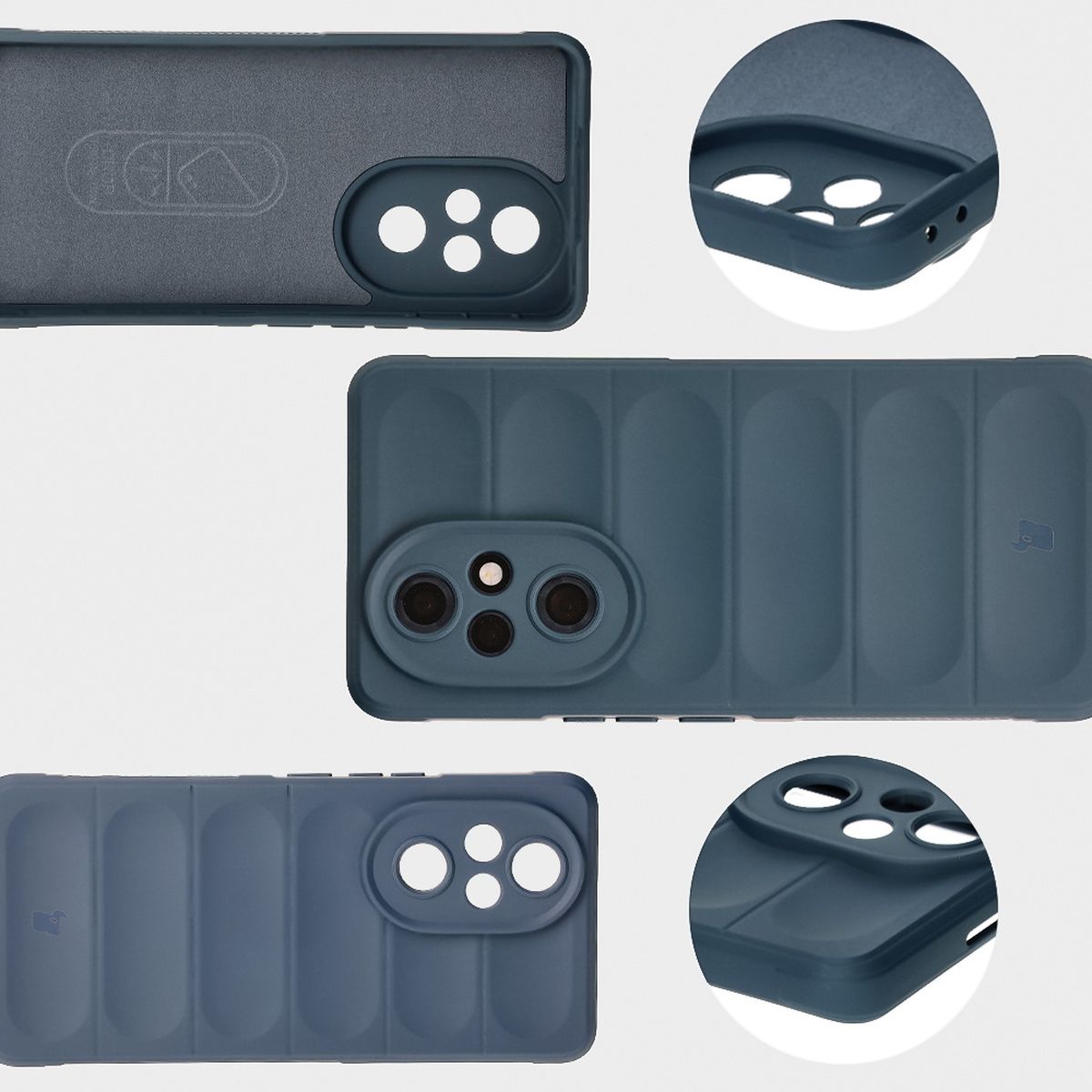 Mikrofaser-Futter, Vertiefungen auf der Rückseite und verstärkte Ecken im Etui Bizon Case Tur