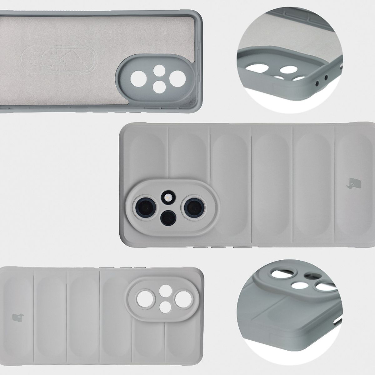 Mikrofaserpolsterung, Vertiefungen auf der Rückseite und verstärkte Ecken im Etui Bizon Case Tur