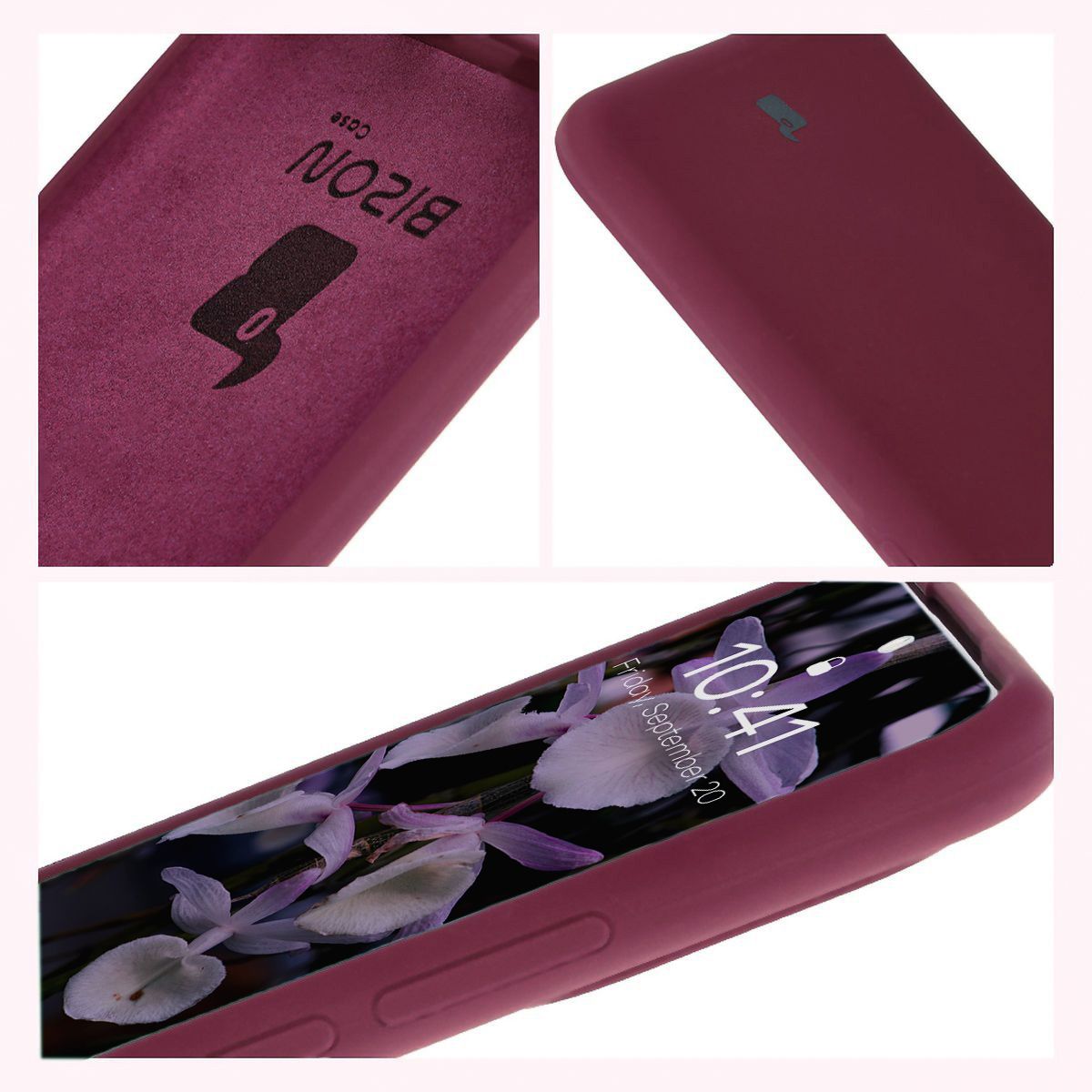 Konstruktion der Bizon Soft Case-Hülle: integrierte Abdeckungen, erhöhte Ränder und Mikrofaserpolsterung