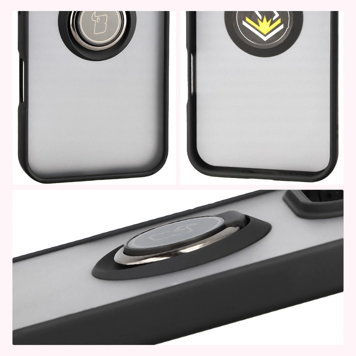 Właściwości Bizon Case Hybrid Ring do Honor 400 Lite 5G: antypoślizgowa ramka i matowy design