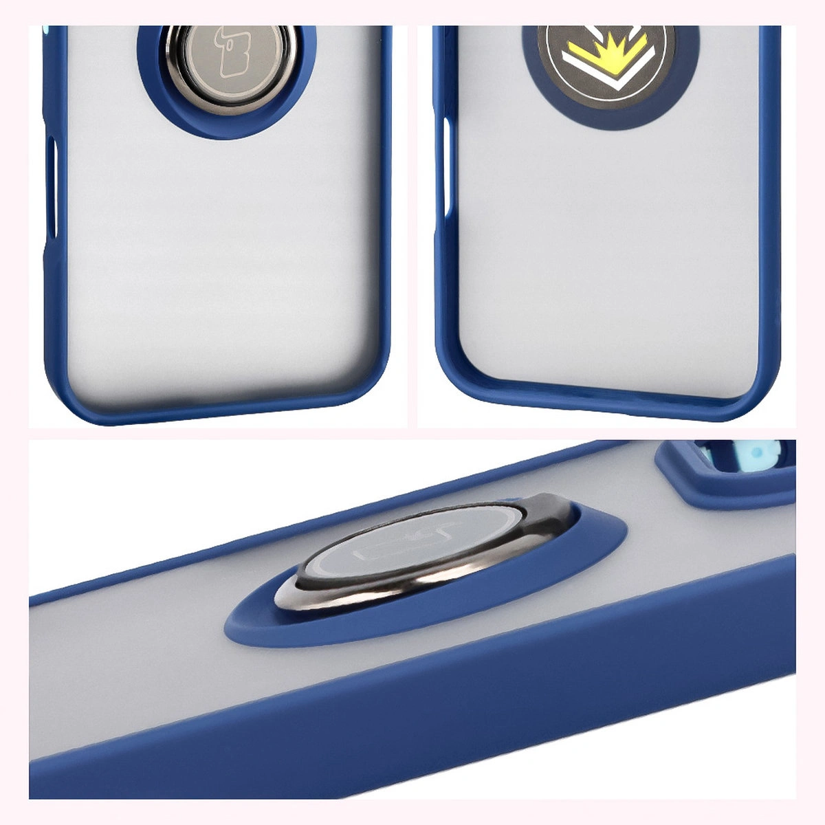 Właściwości Bizon Case Hybrid Ring do Honor 400 Lite 5G: antypoślizgowa ramka i matowy design