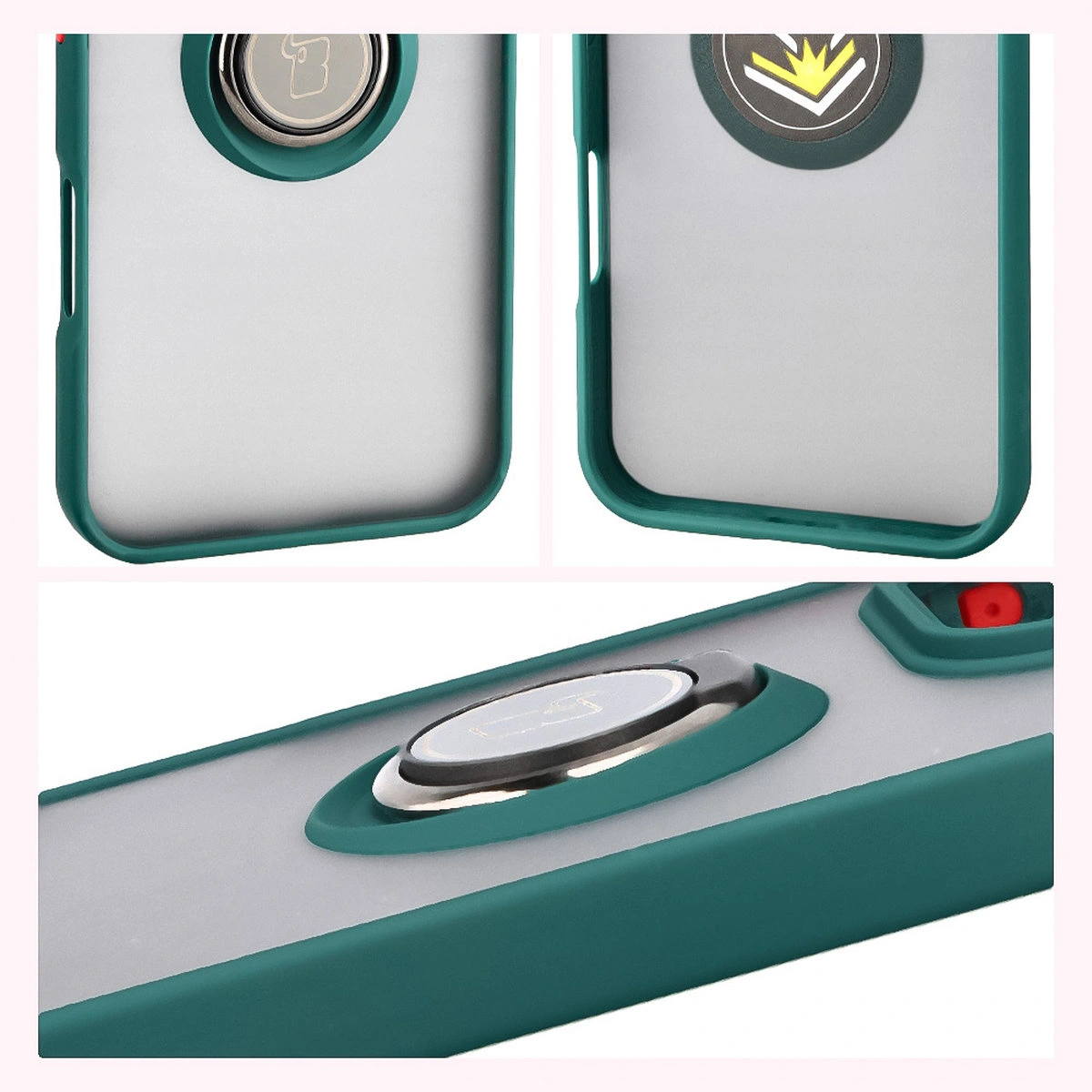 Właściwości Bizon Case Hybrid Ring do Honor 400 Lite 5G: antypoślizgowa ramka i matowy design