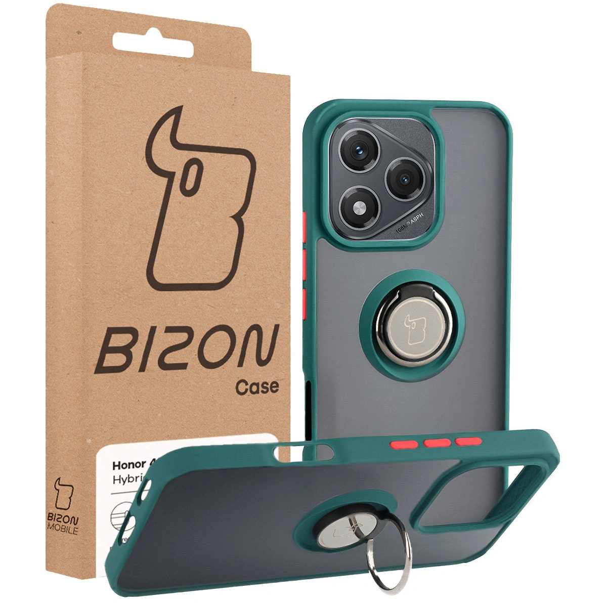 Przód pudełka Bizon Case z dedykowaną etykietą do Honor 400 Lite 5G