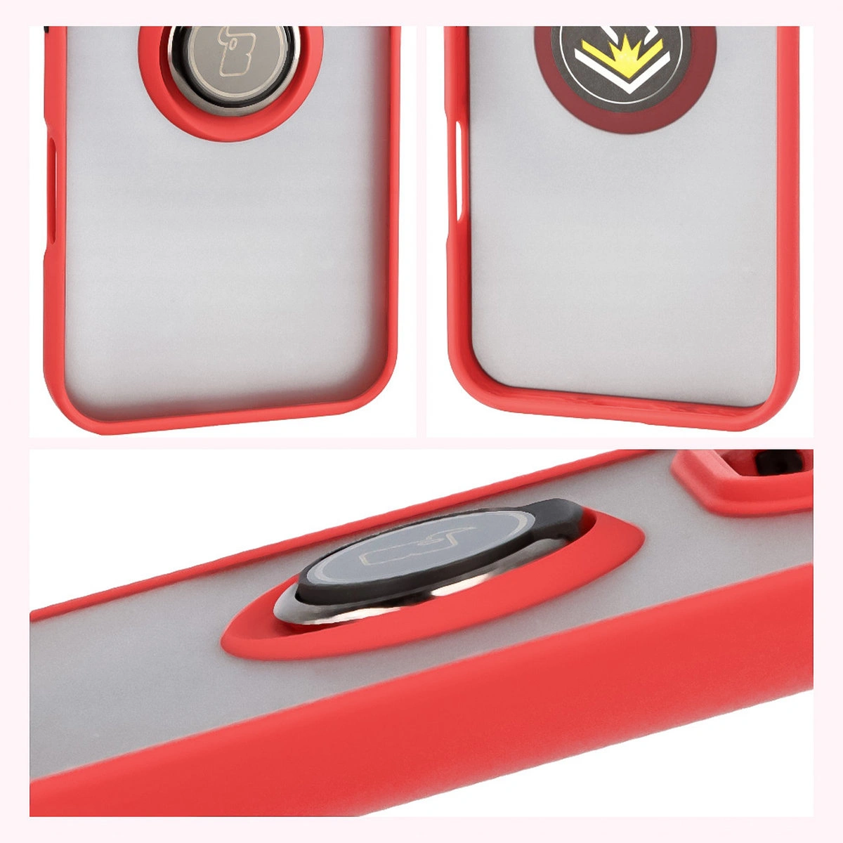 Właściwości Bizon Case Hybrid Ring do Honor 400 Lite 5G: antypoślizgowa ramka i matowy design