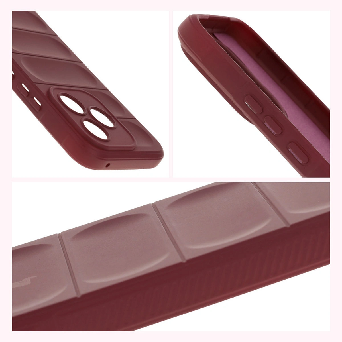 Textured sides and raised edges of the screen and camera in the Bison Case Tur for Honor 400 Lite 5G