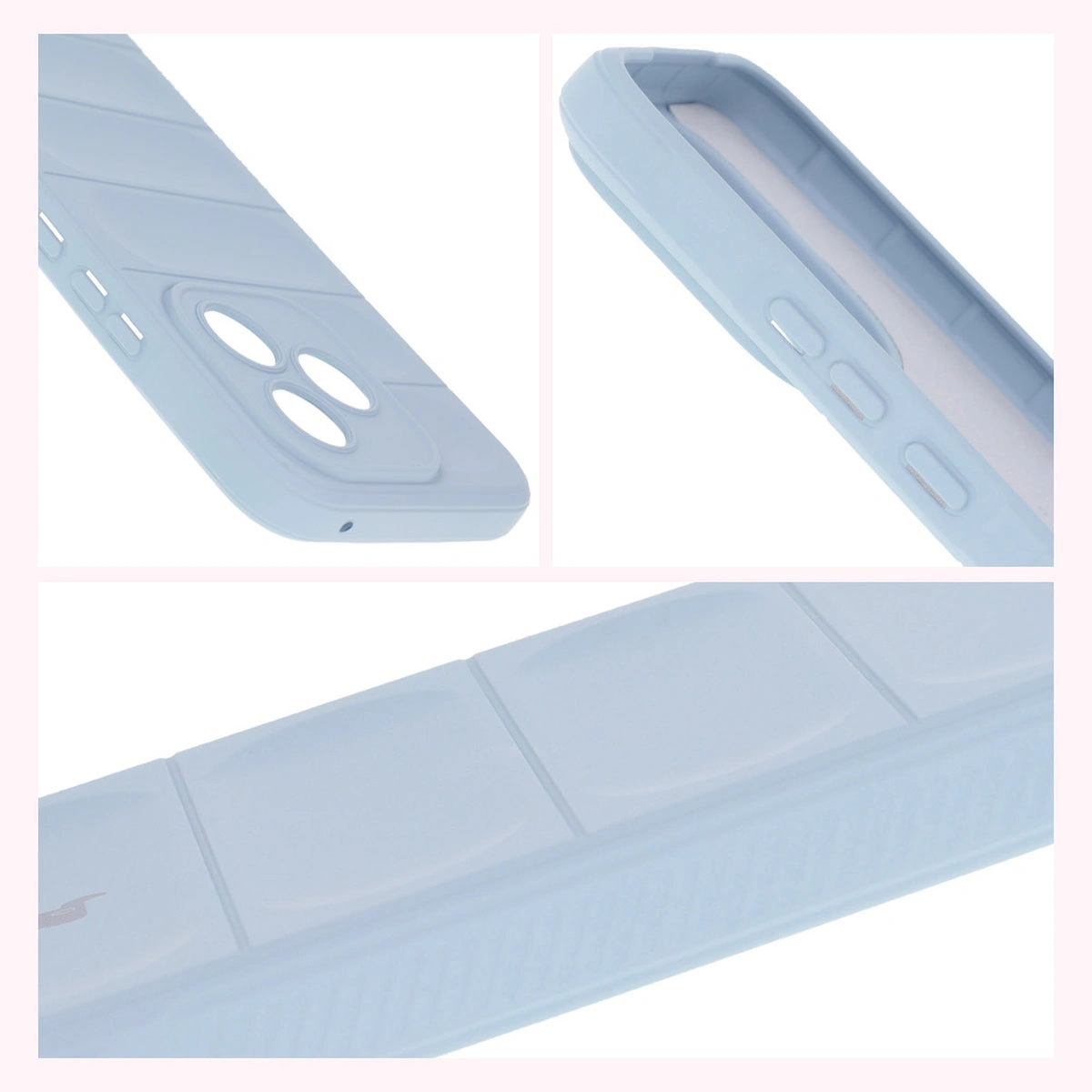 Strukturierte Seiten und erhöhte Ränder für Bildschirm und Kamera im Bizon Case Tur für Honor 400 Lite 5G