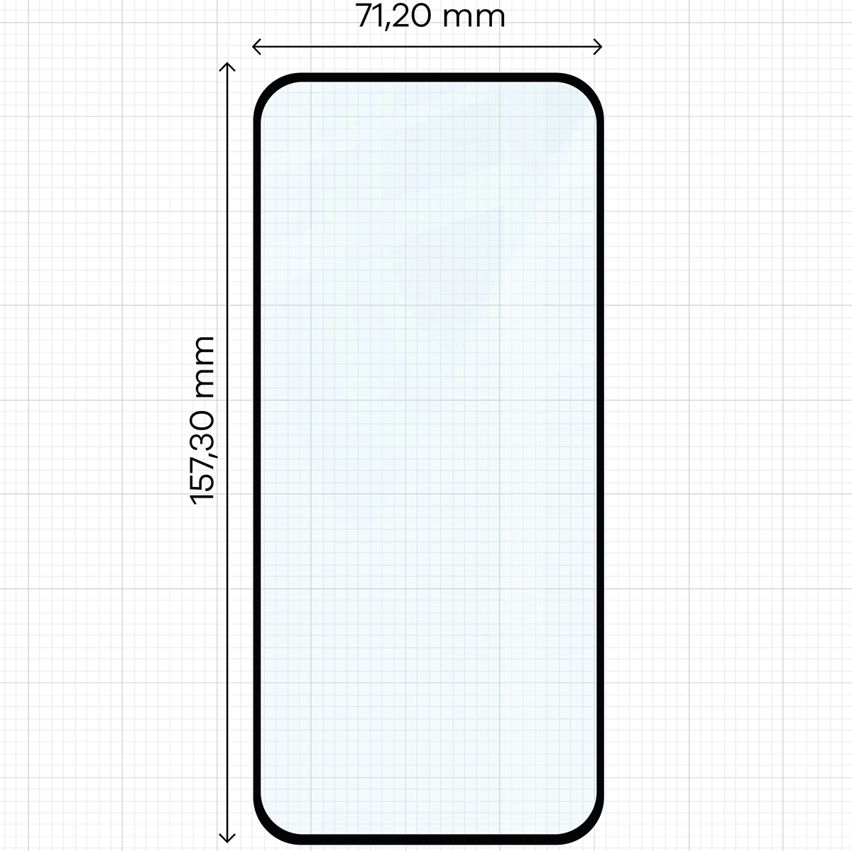 Wymiary szkła Bizon Glass Edge 2 do Honor 400 Lite 5G