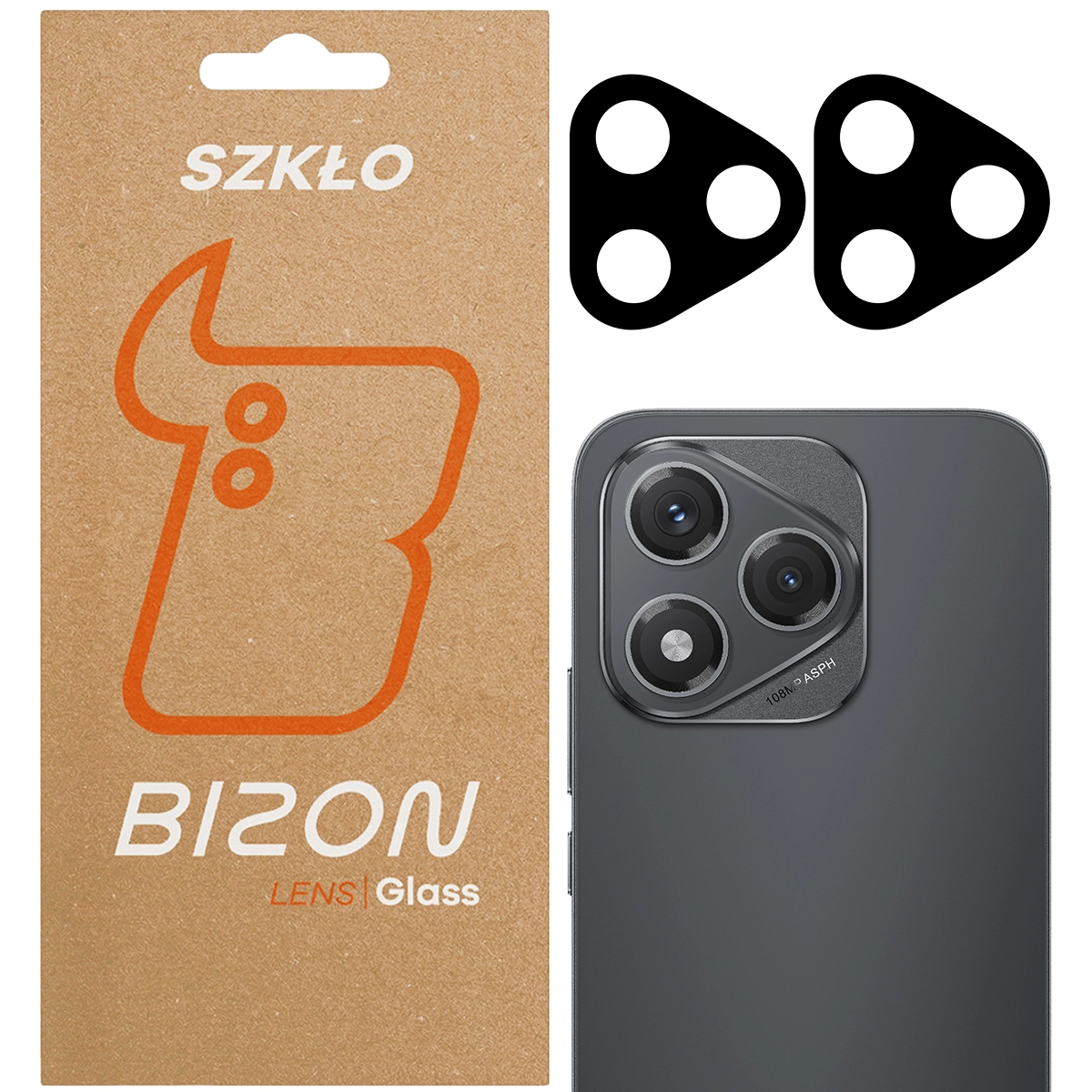 Glass for the phone camera Bizon Glass Silk Lens for Honor 400 Lite 5G, 2 pieces
