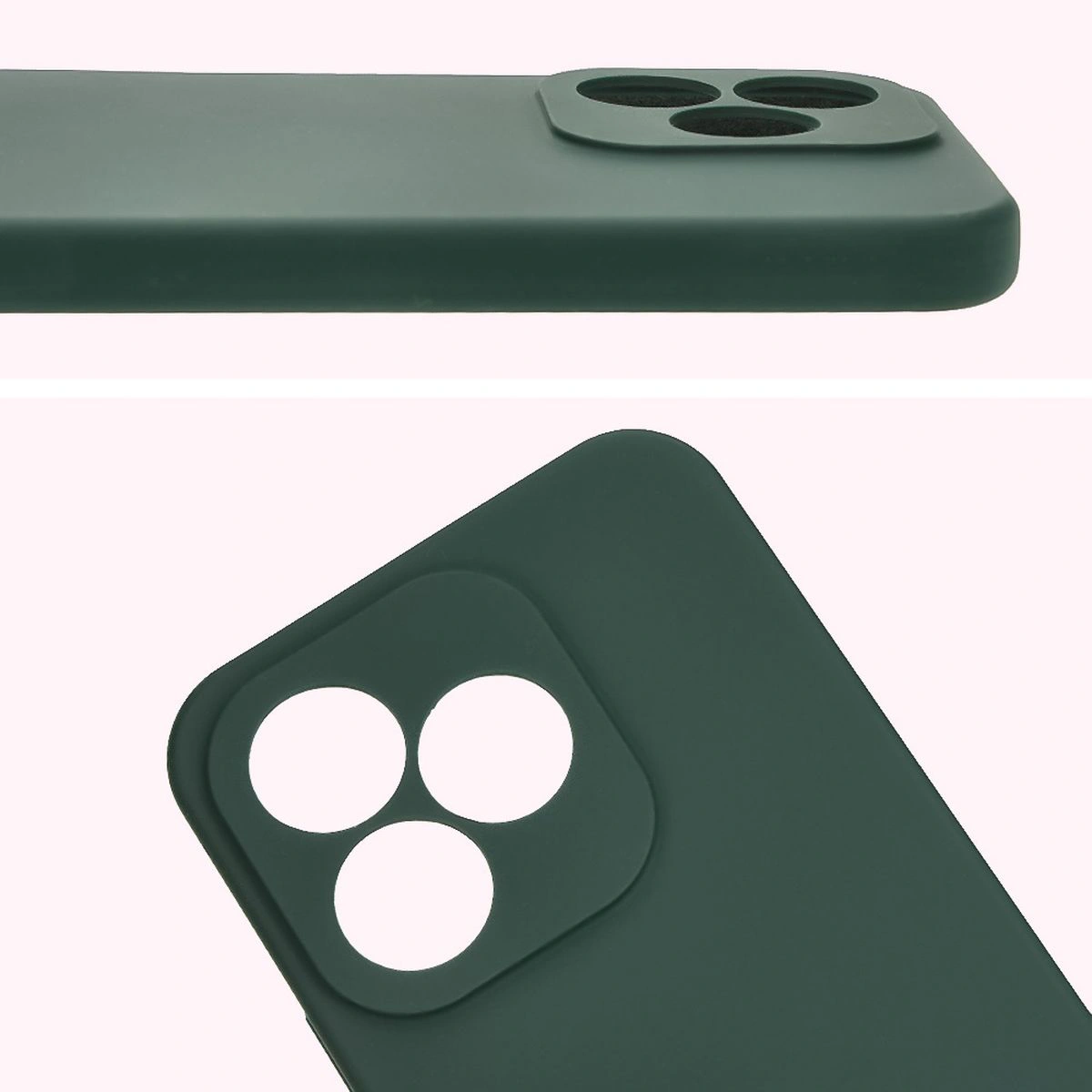 Zbliżenie na wycięcia na obiektywy w etui Bizon Soft Case do Honor 400 Lite 5G