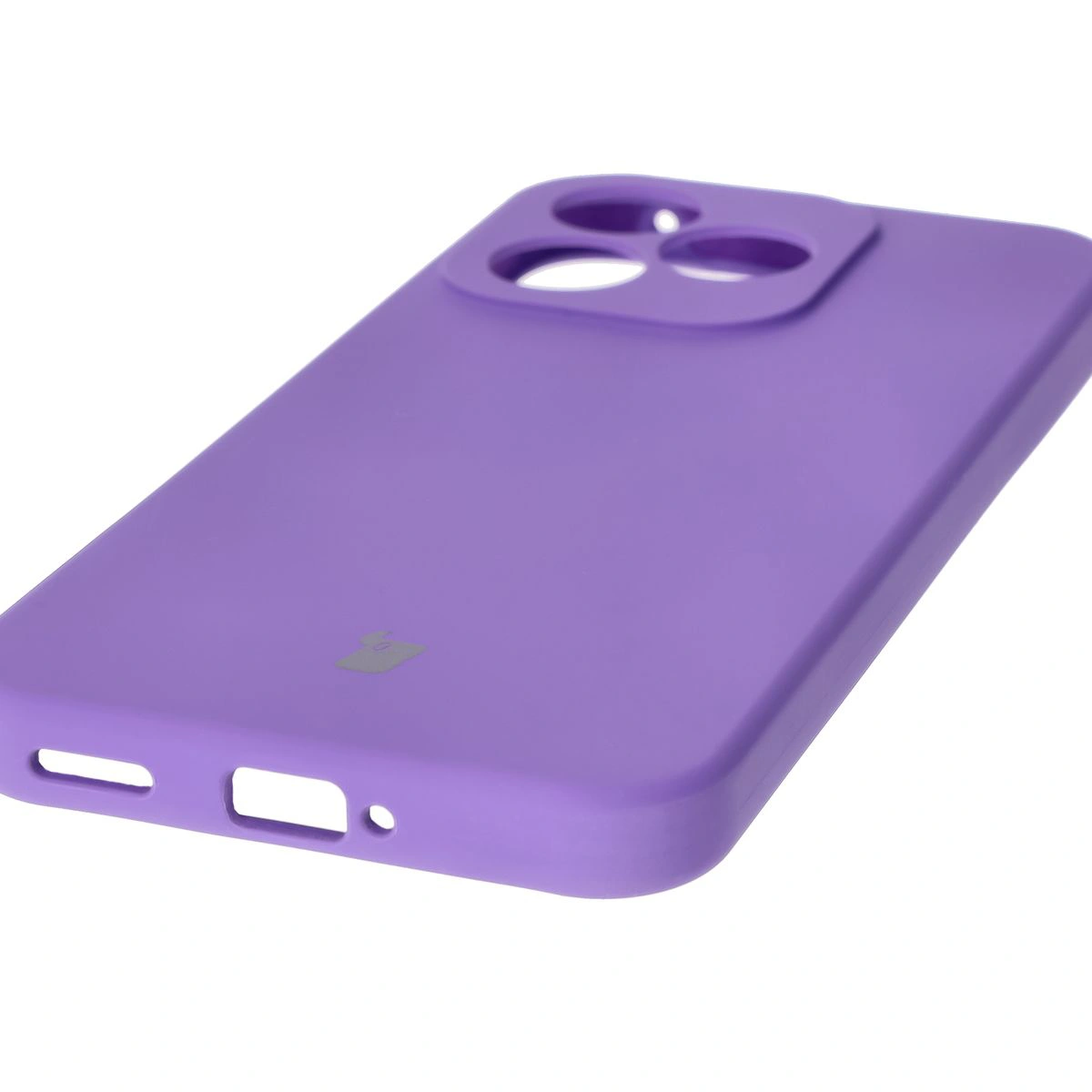 Close-up of precise cutouts and wireless charging capability in the Bison Soft Case for Honor 400 Lite 5G