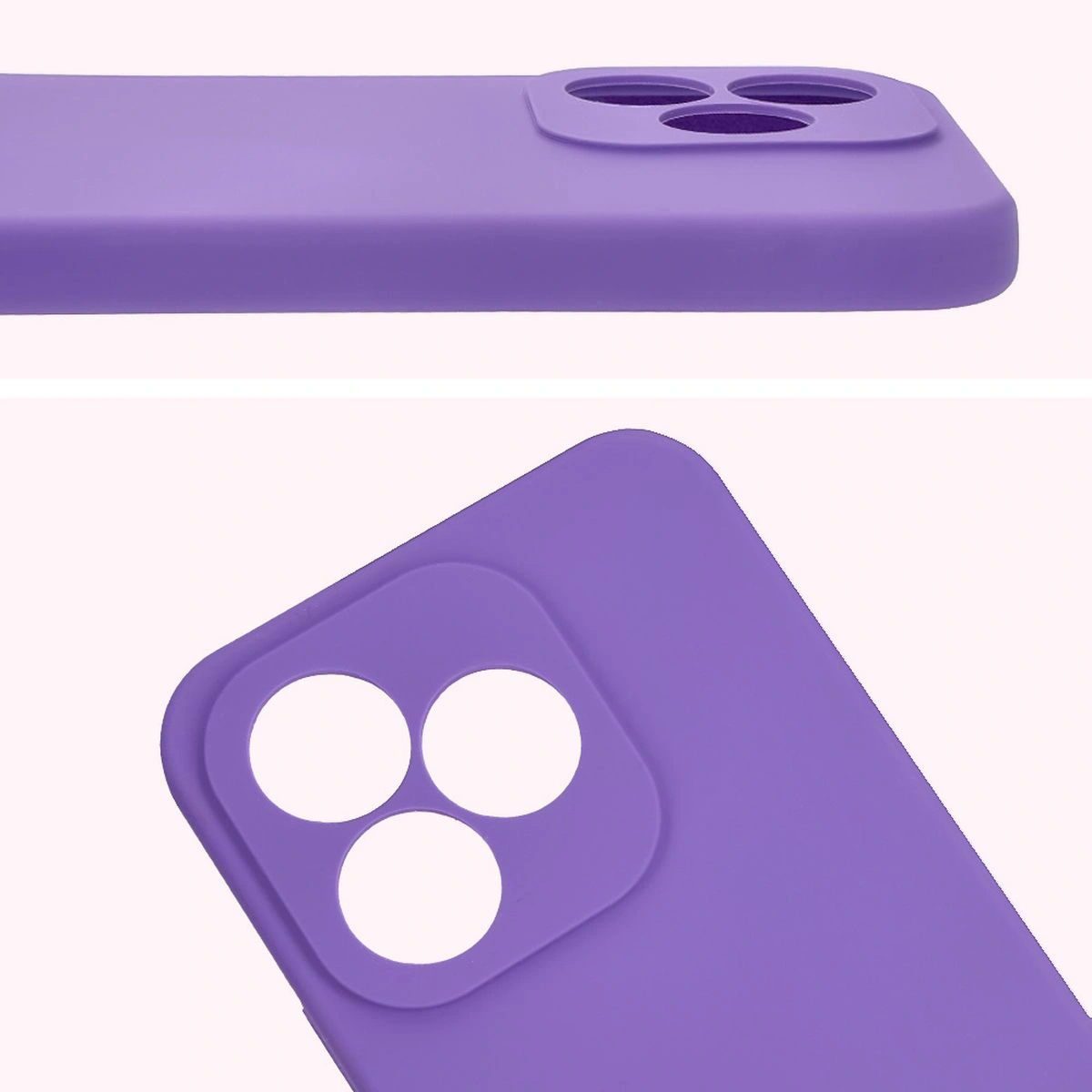 Close-up of lens cutouts in the Bison Soft Case for Honor 400 Lite 5G