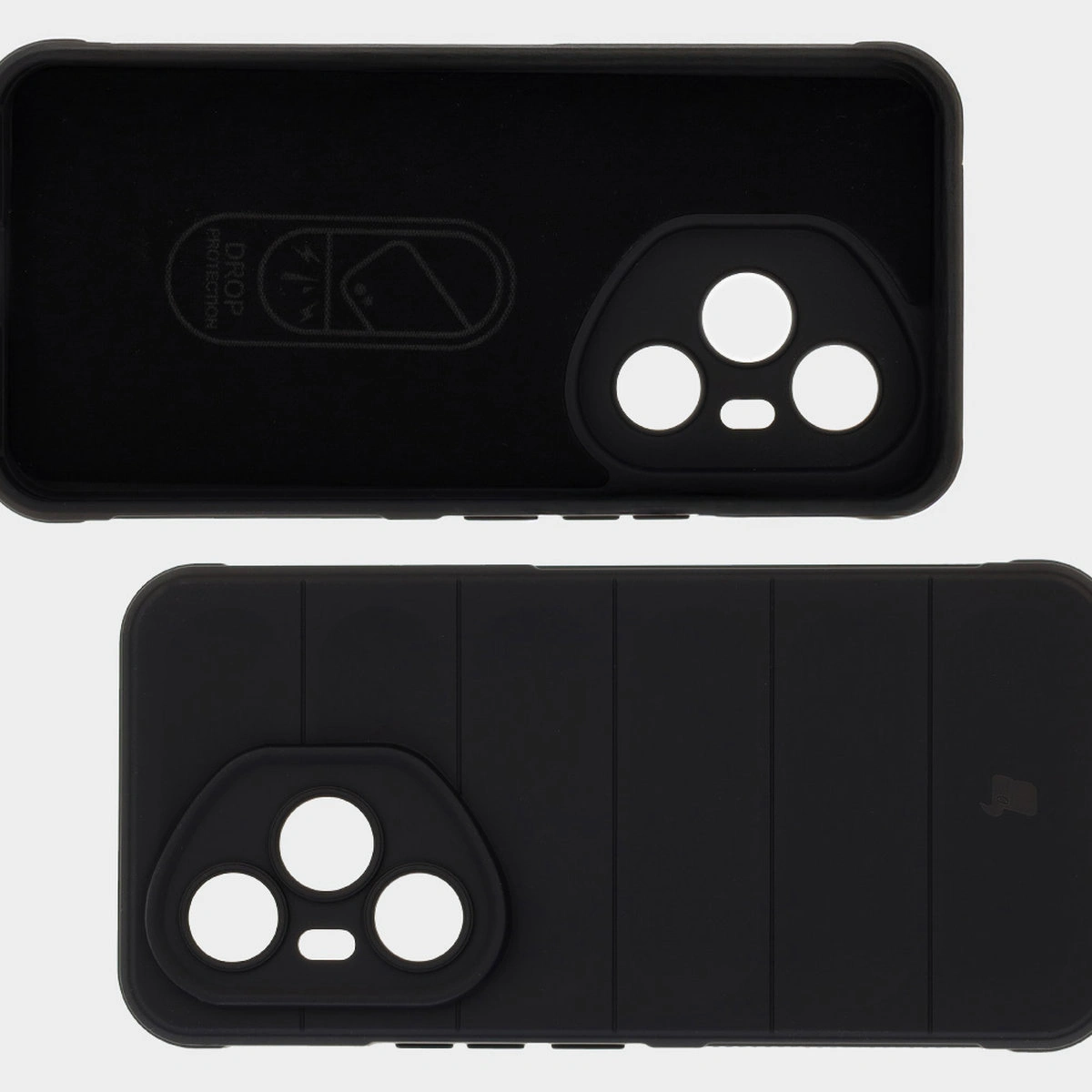 Wyściółka z mikrofibry, wyżłobienia na pleckach i wzmocnione narożniki w etui Bizon Case Tur do Honor 400 Pro 5G