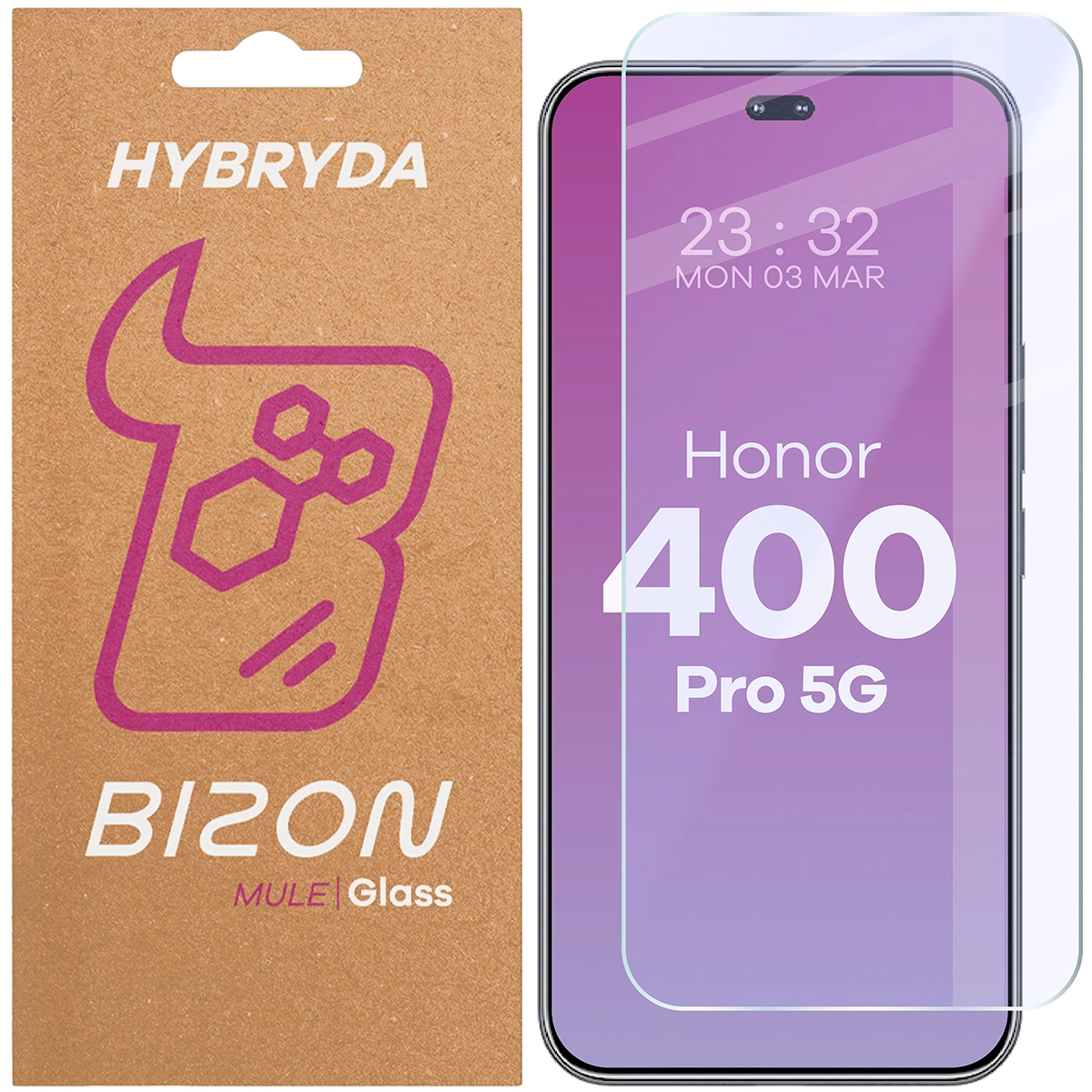 Szkło hybrydowe na ekran Bizon Glass Mule do Honor 400 Pro 5G