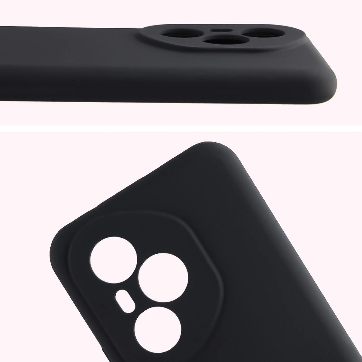 Close-up of the lens cutouts in the Bison Soft Case for Honor 400 Pro 5G