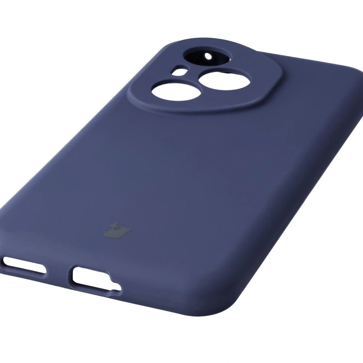 Close-up of precise cutouts and wireless charging capability in the Bison Soft Case for Honor 400 Pro 5G