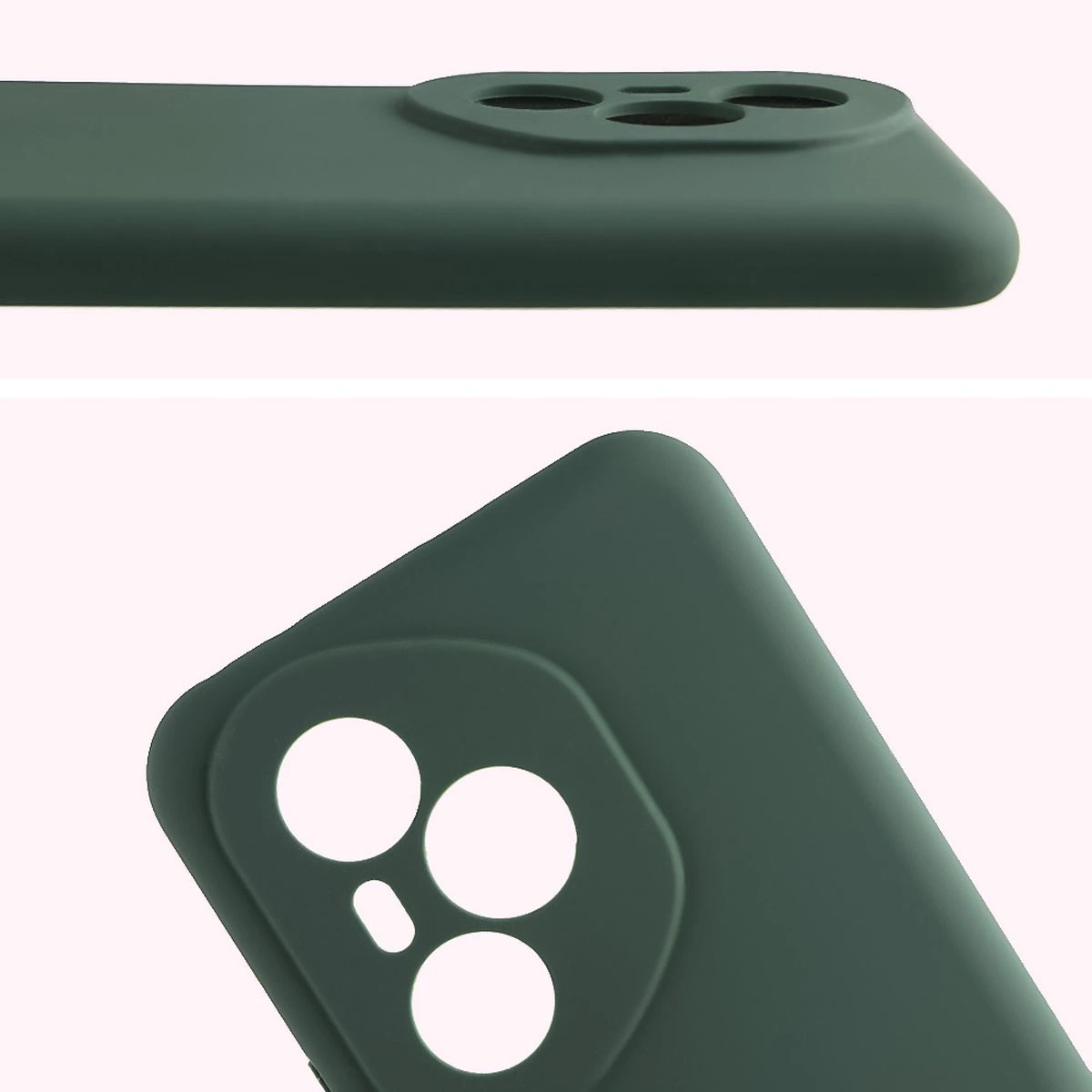 Close-up of lens cutouts in the Bison Soft Case for Honor 400 Pro 5G