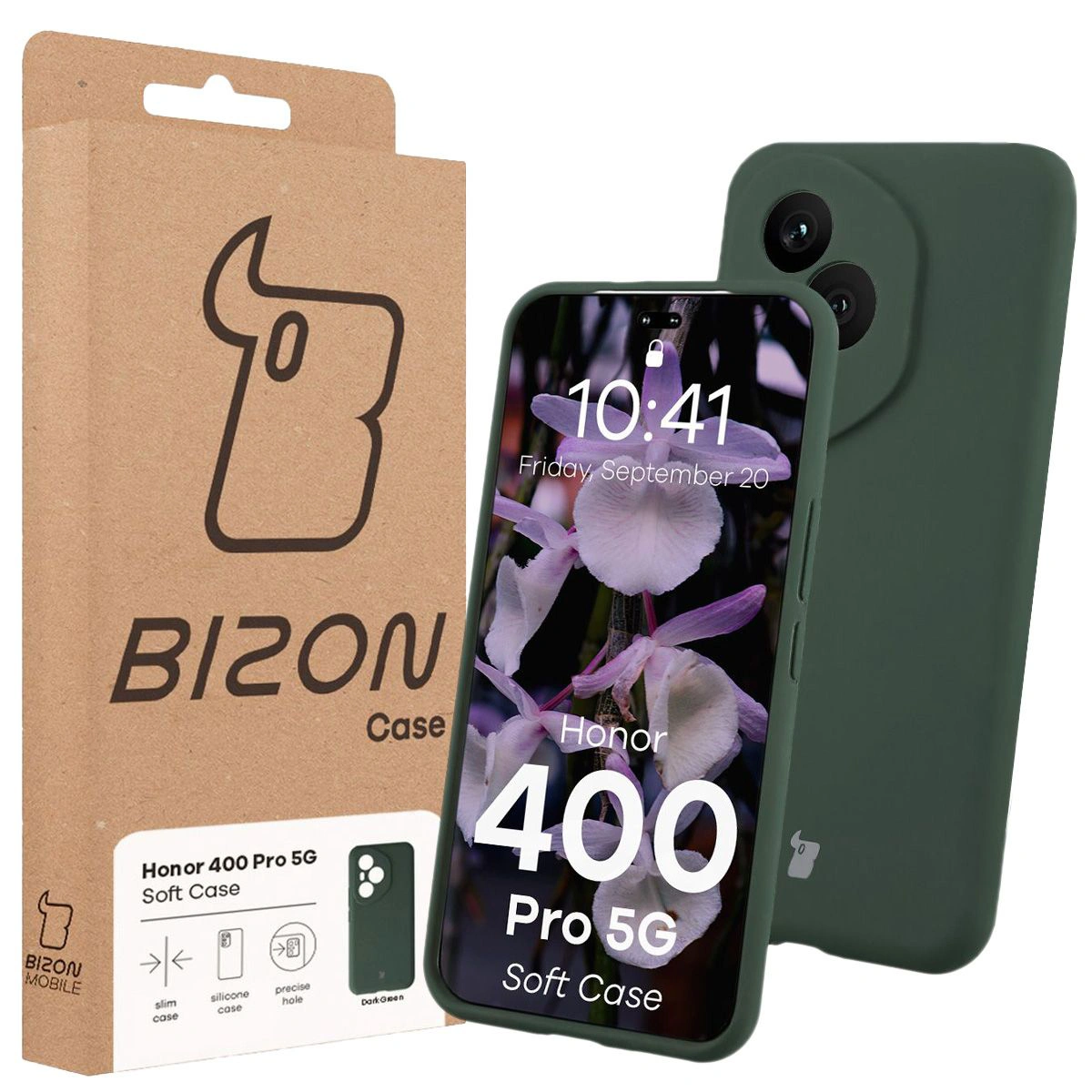 Front of the Bison Case box with dedicated label for Honor 400 Pro 5G