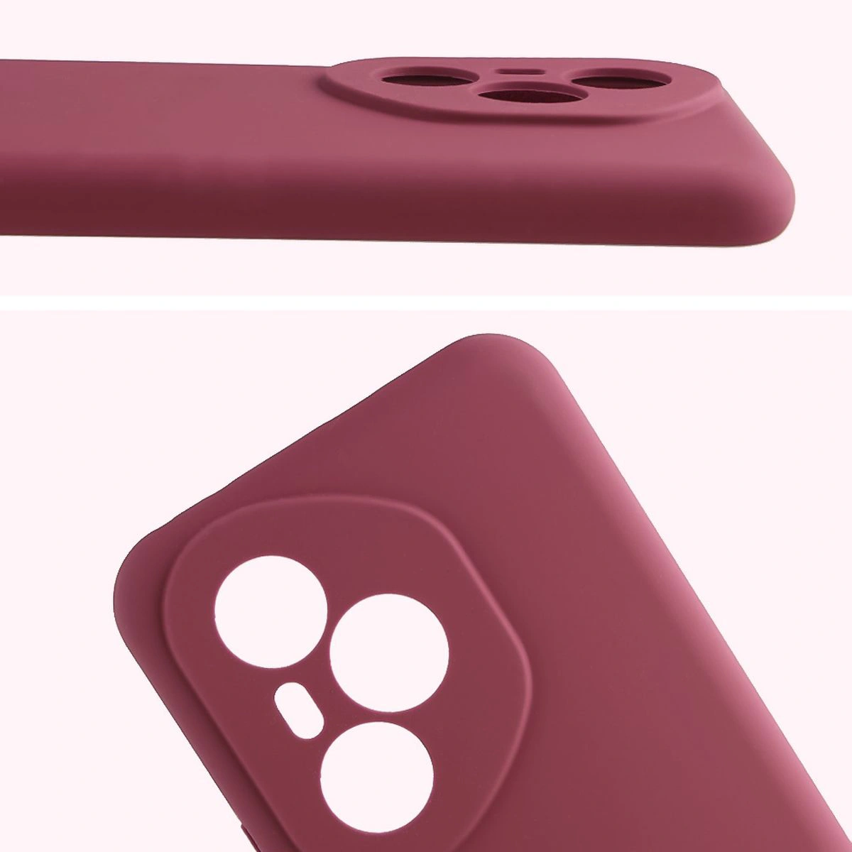 Close-up of lens cutouts in the Bison Soft Case for Honor 400 Pro 5G