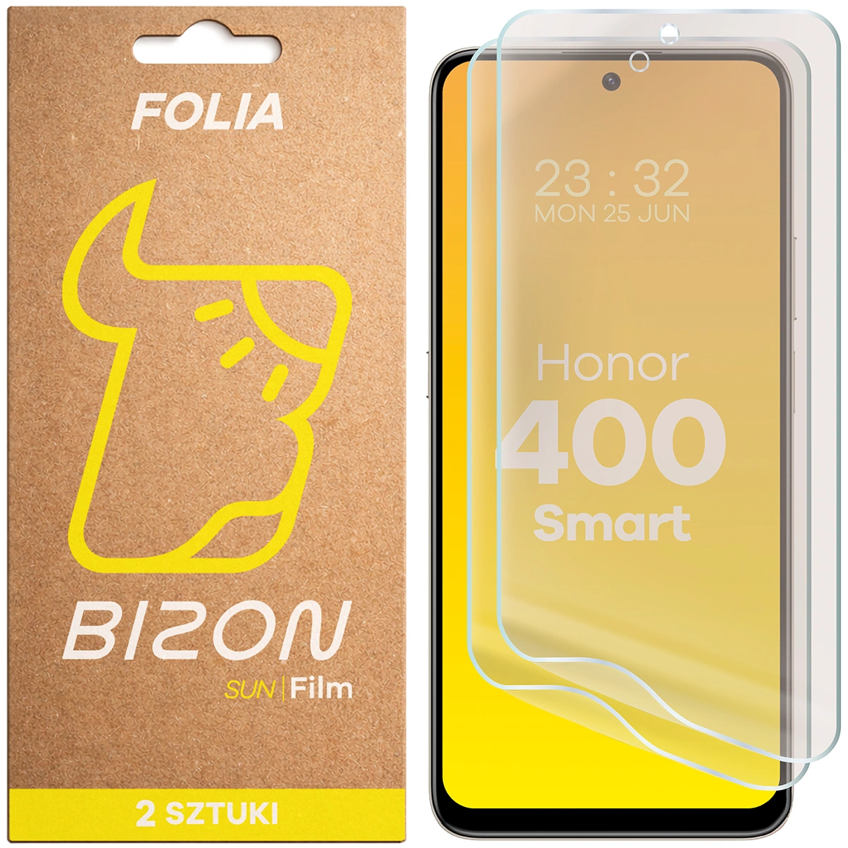 Folia matowa na ekran Bizon Film Sun Duo do Honor 400 Smart, 2 sztuki