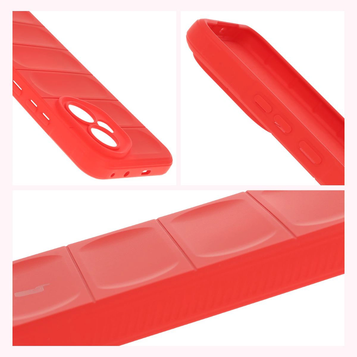 Teksturowane boki i podwyższone krawędzie ekranu i aparatu w etui Bizon Case Tur do Honor 400 5G