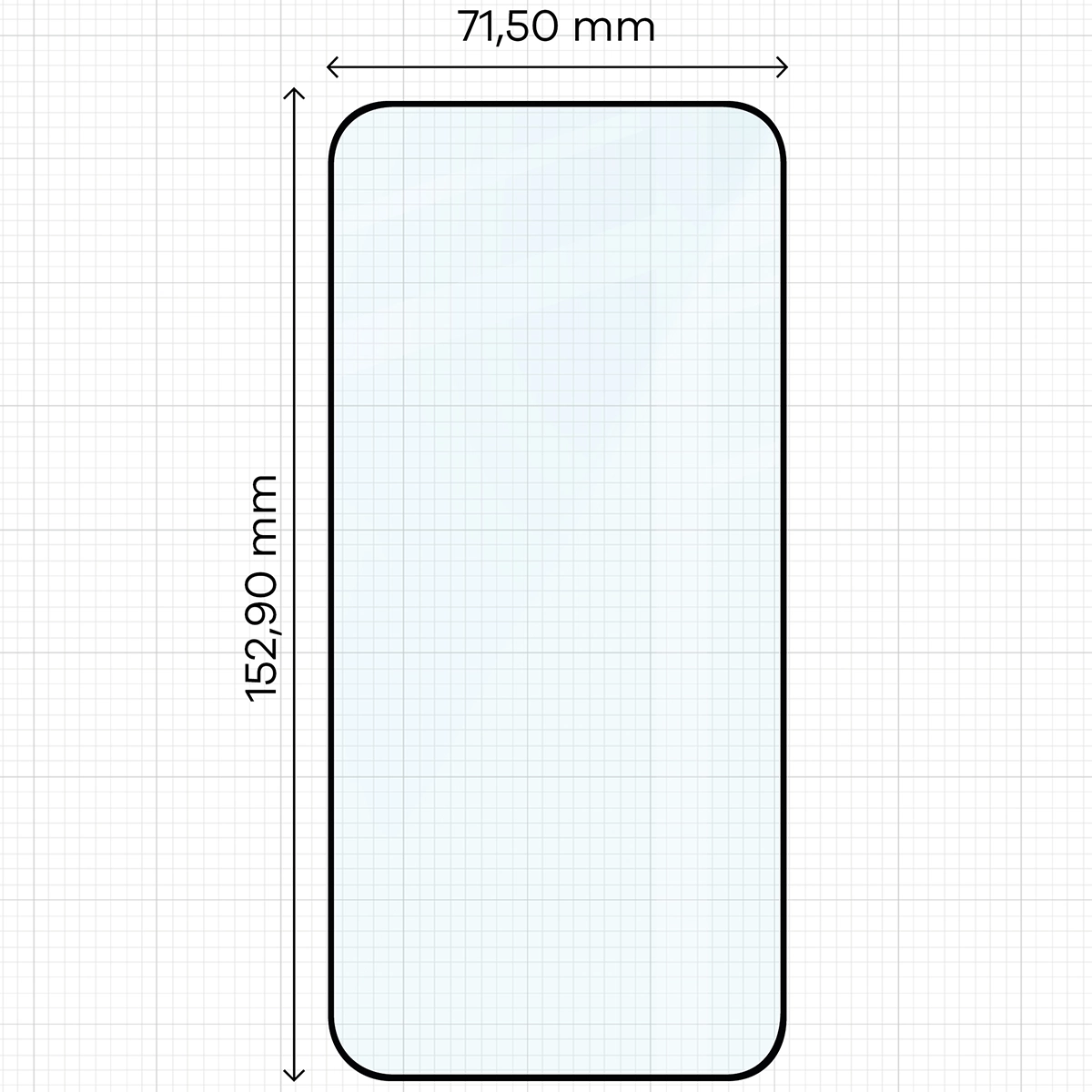 Wymiary szkła Bizon Glass Edge Duo do Honor 400 5G