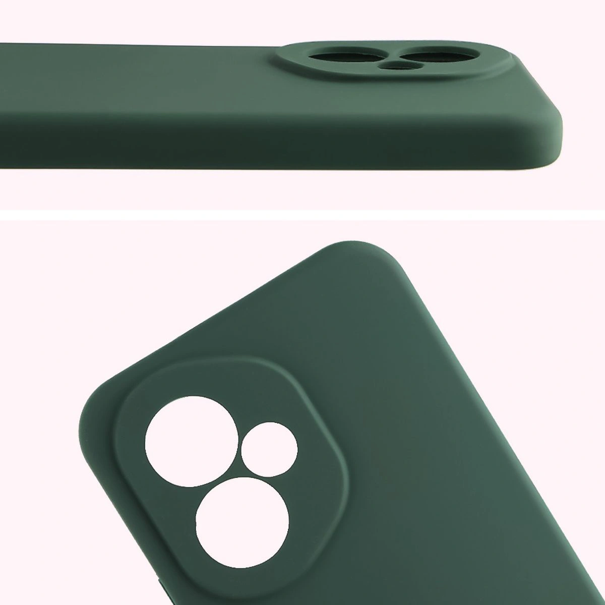 Zbliżenie na wycięcia na obiektywy w etui Bizon Soft Case do Honor 400 5G