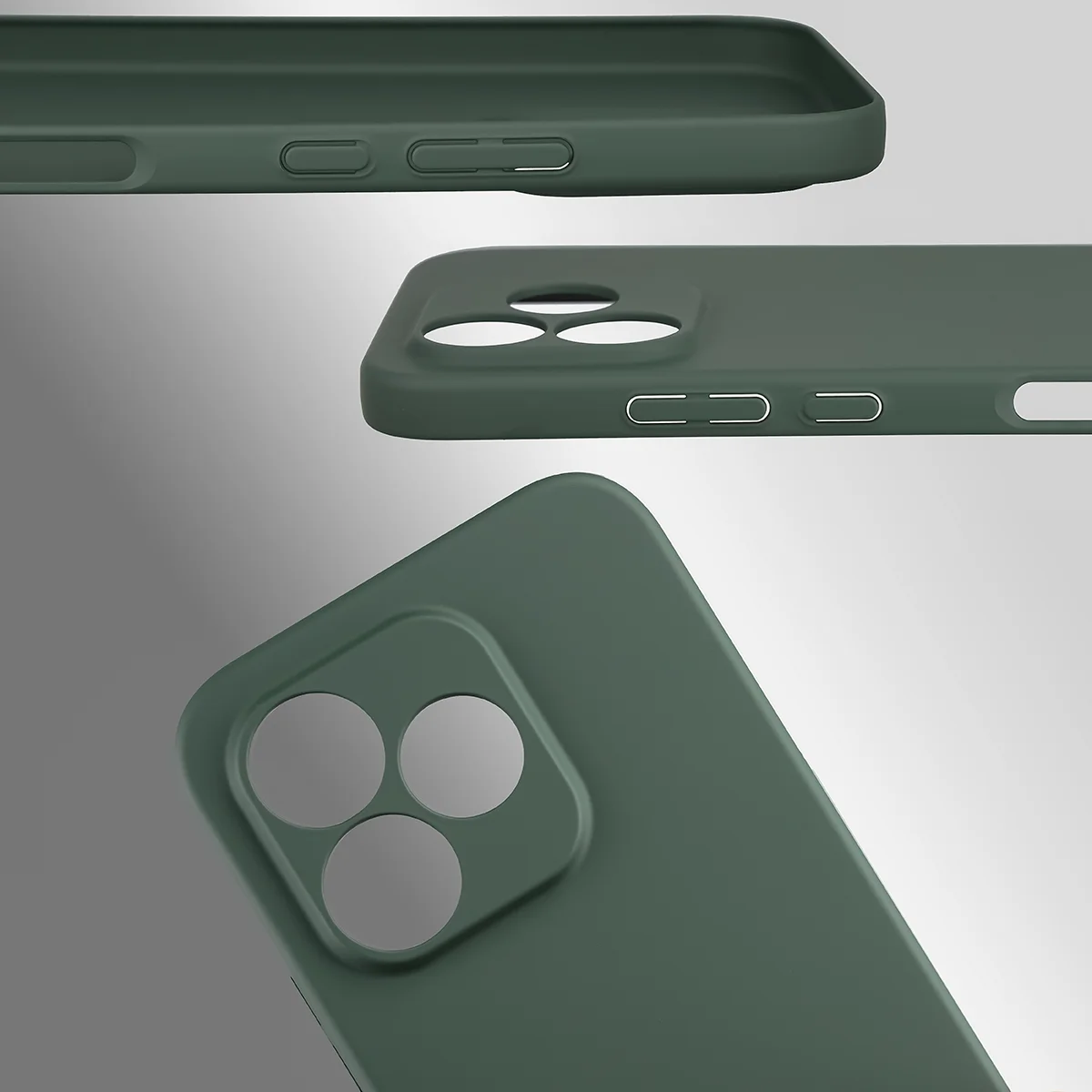 Dedikált kivágások és megemelt szélek a kamera és a kijelző körül a Bizon Case Łupka tokban az Honor 600 Lite 5G-hez
