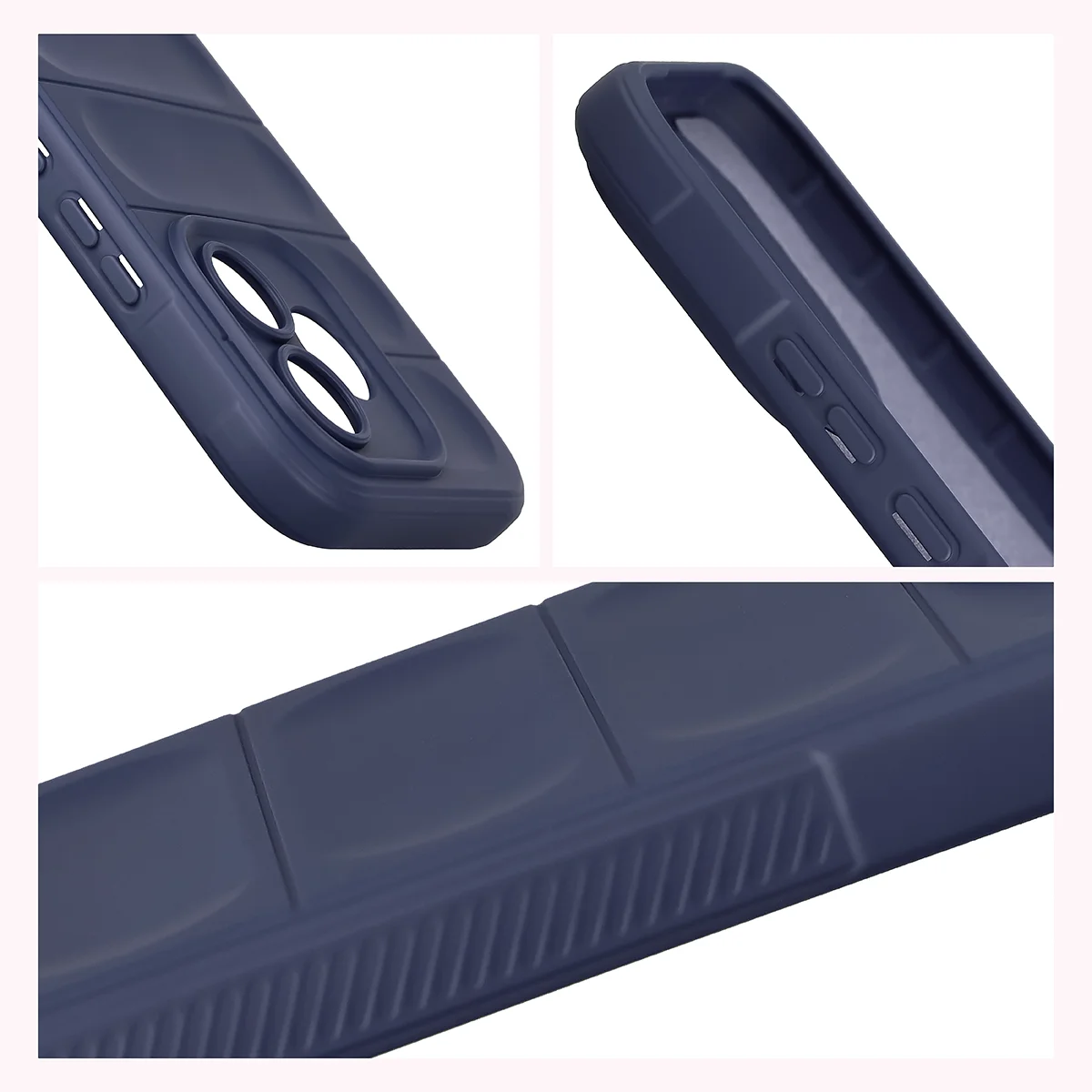 Textured sides and raised edges of the screen and camera in the Bison Case Tur for Honor 600 Lite 5G