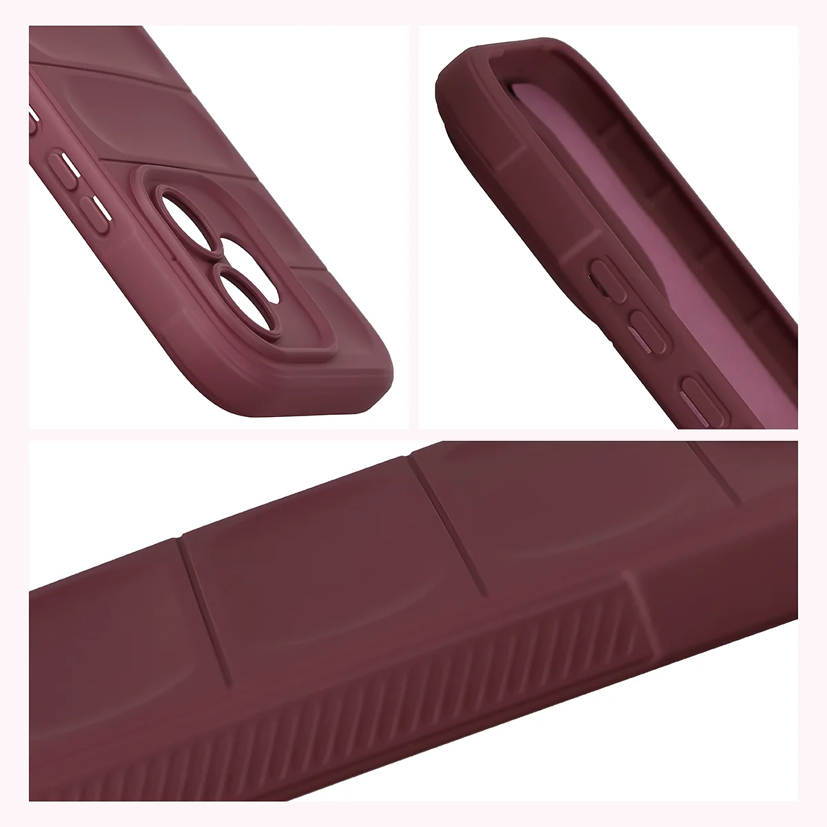 Textured sides and raised edges of the screen and camera in the Bizon Case Tur for Honor 600 Lite 5G