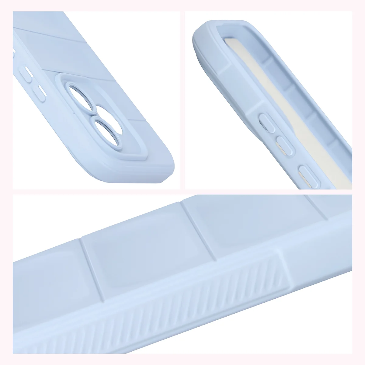 Textured sides and raised edges of the screen and camera in the Bison Case Tur for Honor 600 Lite 5G
