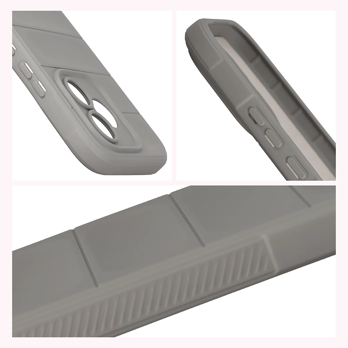 Textured sides and raised edges of the screen and camera in the Bizon Case Tur for Honor 600 Lite 5G