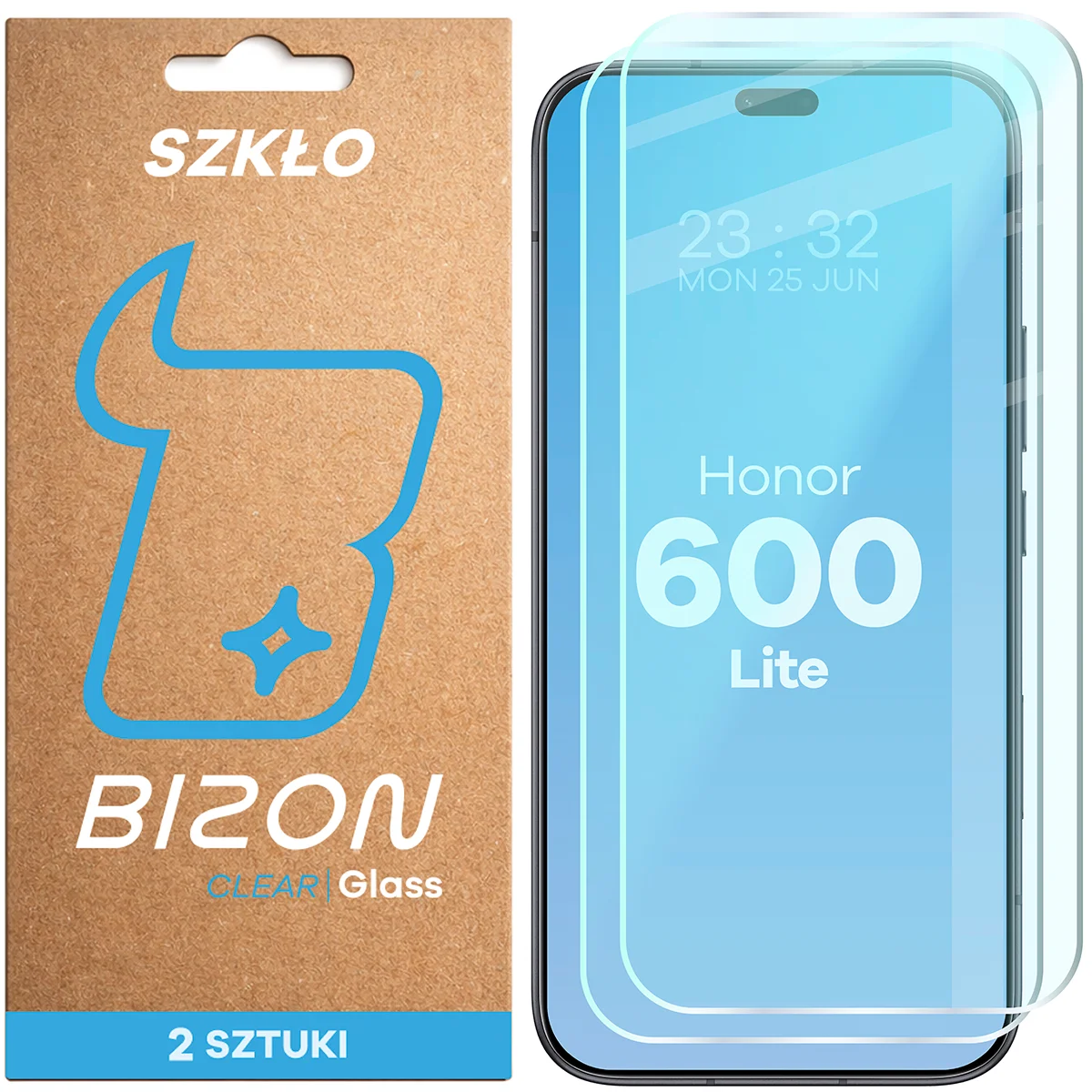 Szkło hartowane Bizon Glass Clear Duo do Honor 600 Lite 5G