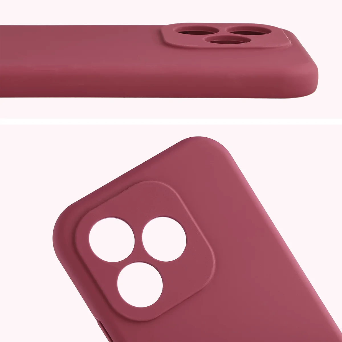 Close-up of the lens cutouts in the Bison Soft Case for Honor 600 Lite 5G