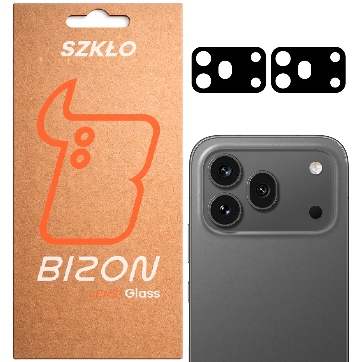 Cutie și 2 bucăți de sticlă pentru cameră Bizon Glass Lens pentru Honor 600 Pro 5Gi