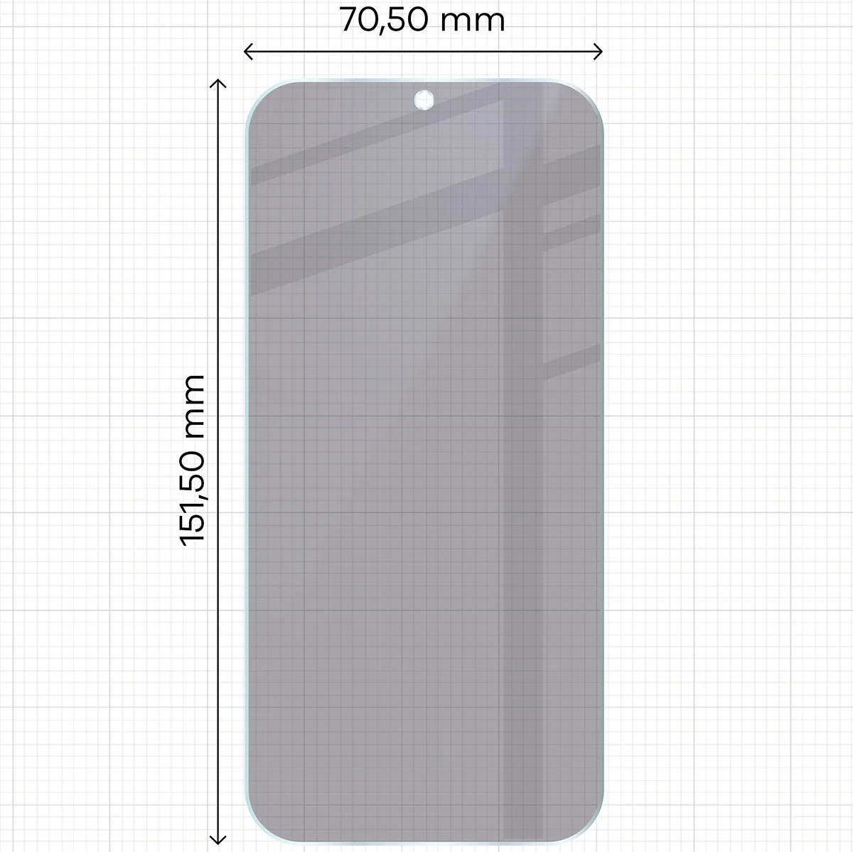 Dimensiunile sticlei Bizon Hybrid Shadow pentru Honor 600 Pro 5G