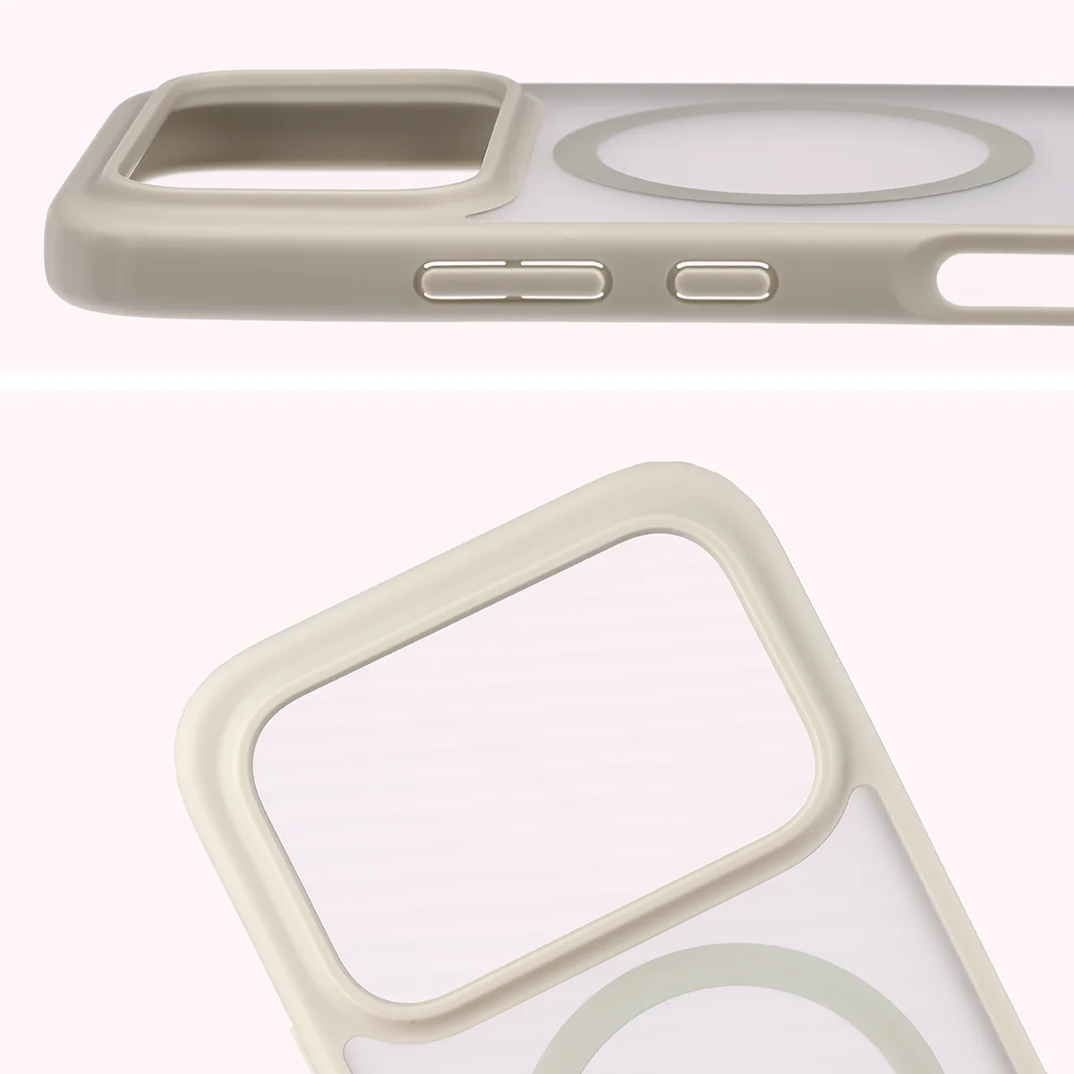Decupaj complet și margini ridicate pentru cameră în husă Bizon Case MatteO pentru Honor 600 5G / 600 Pro 5G