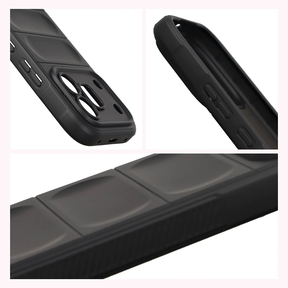 Textured sides and raised edges of the screen and camera in the Bison Case Tur for Honor 600 5G / 600 Pro 5G