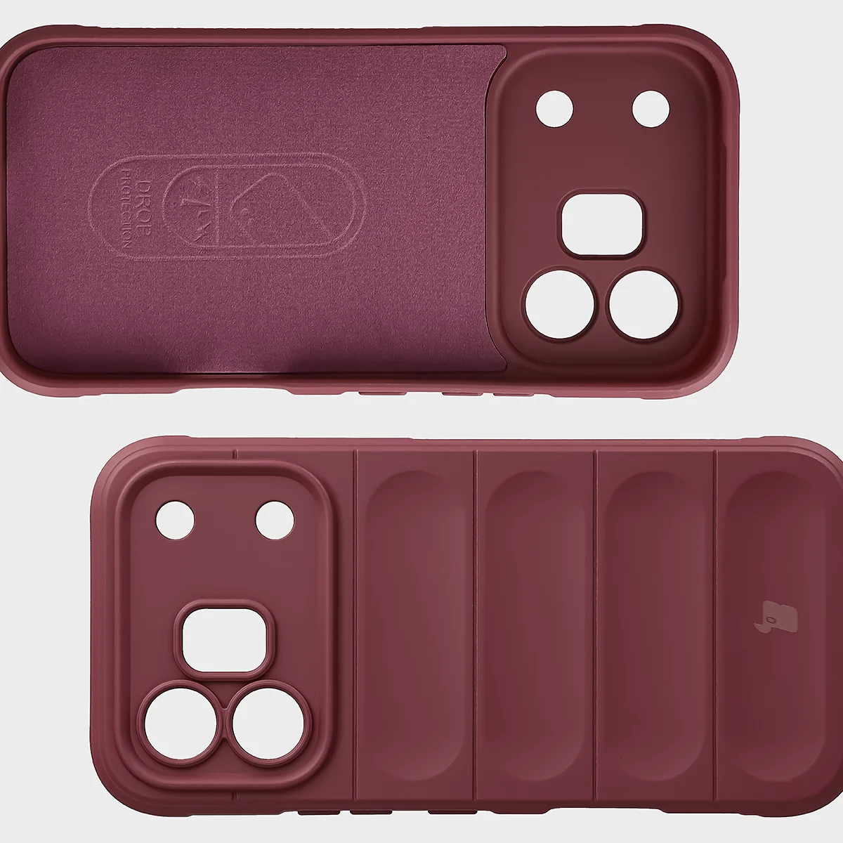 Wyściółka z mikrofibry, wyżłobienia na pleckach i wzmocnione narożniki w etui Bizon Case Tur do Honor 600 5G / 600 Pro 5G