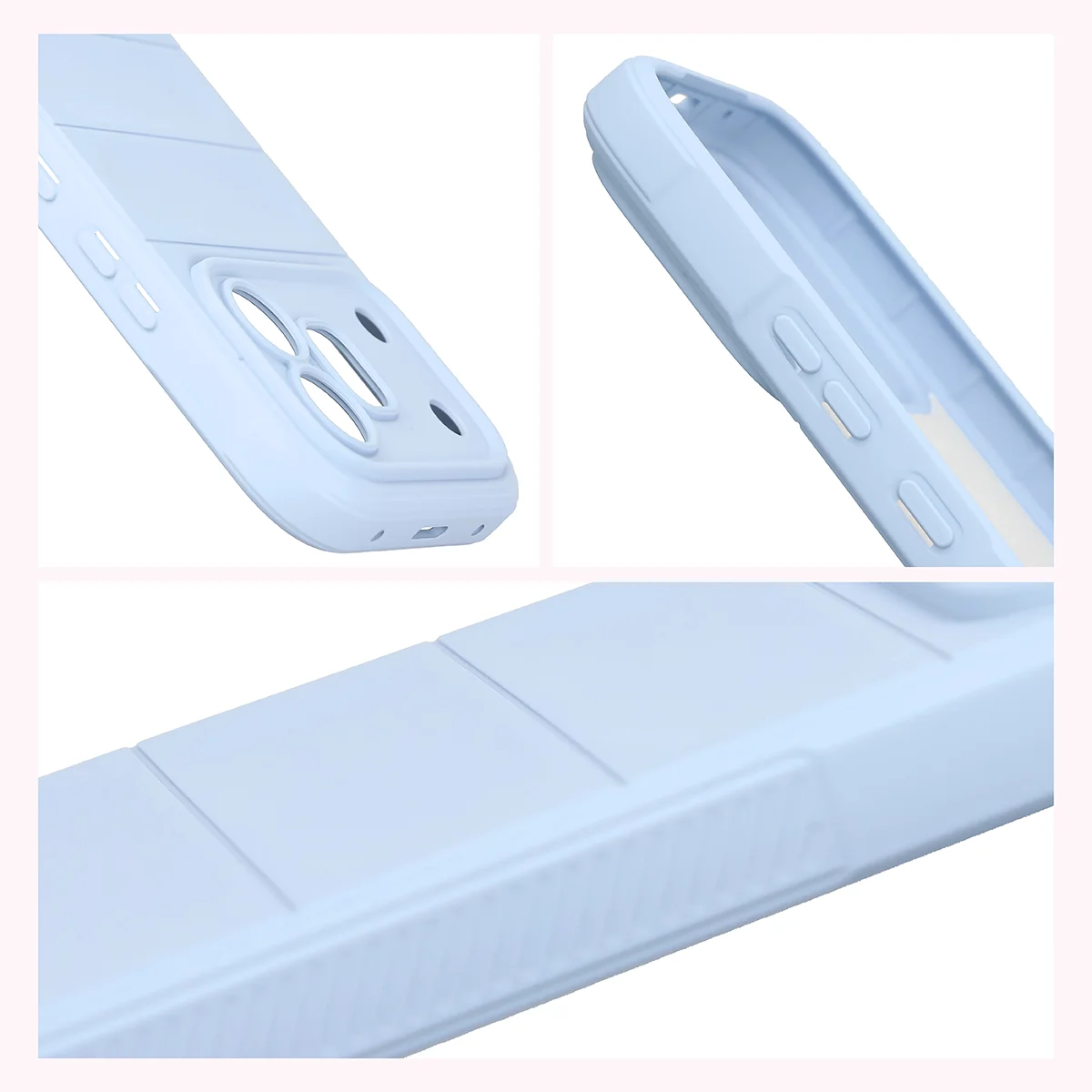 Teksturowane boki i podwyższone krawędzie ekranu i aparatu w etui Bizon Case Tur do Honor 600 5G / 600 Pro 5G