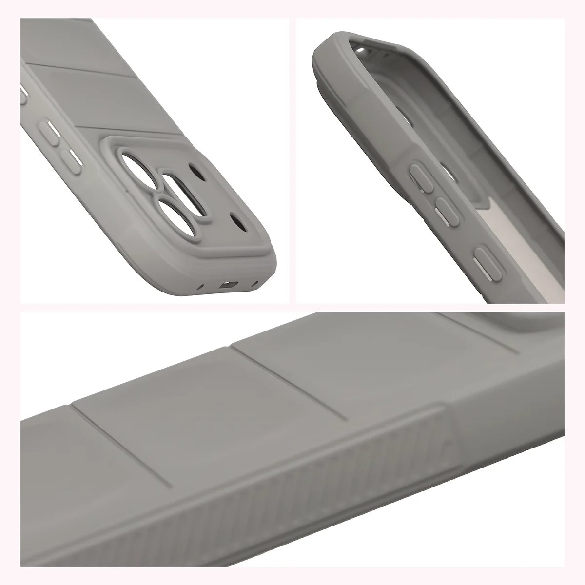 Textured sides and raised edges of the screen and camera in the Bizon Case Tur for Honor 600 5G / 600 Pro 5G