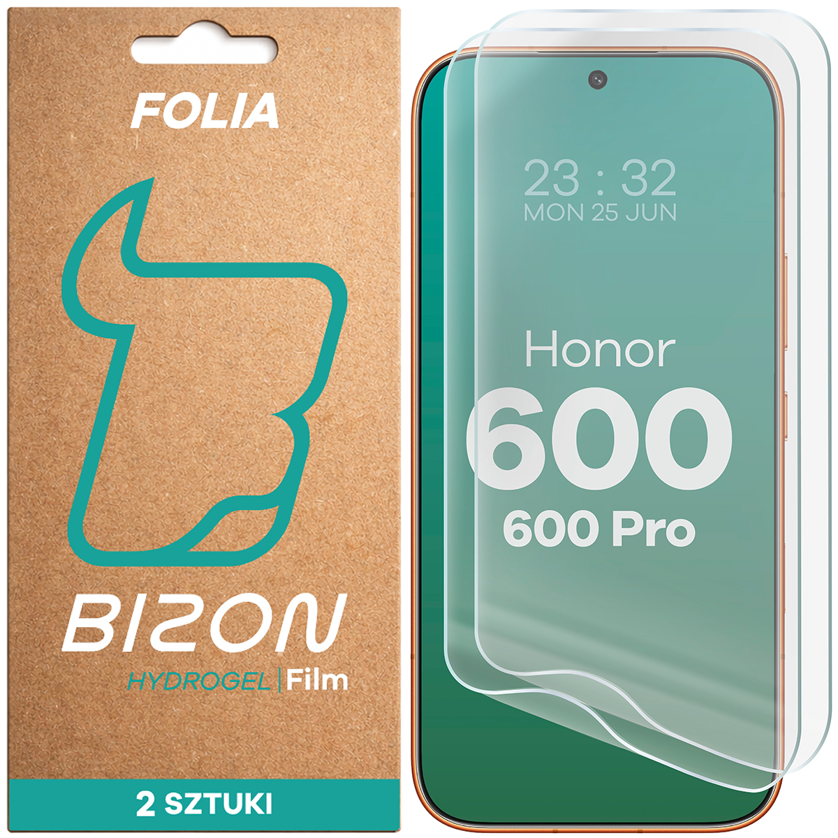 Cutie și folie hidrogel pentru ecran Bizon Film Hydrogel Front Duo pentru Honor 600 5G / 600 Pro 5G